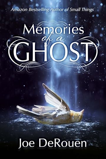 Abstract blue background with smoke and stars.