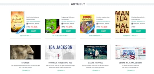 Skjermskudd av nettbokhandelen Haugenbok, der Morfar, Hitler og jeg ligger som en aktuell bok
