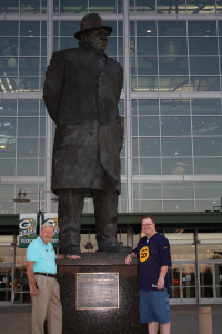 James Craig Arneson and Erik Arneson at Lambeau Field