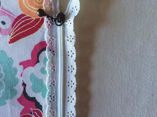 Vilene Sewing Club: Lace Zip Cosmetic Purse Made Peachy 