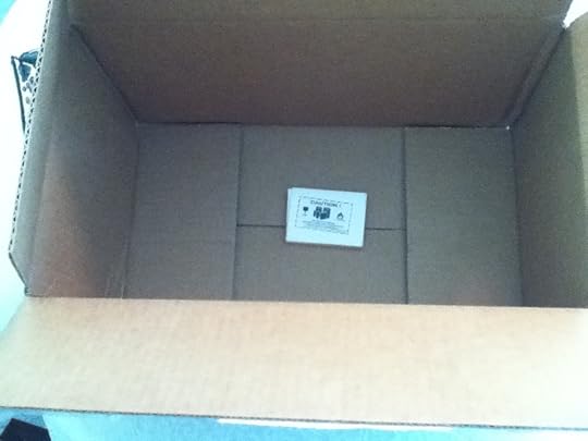 A large but nearly empty box