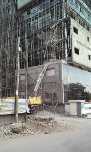 Building construction on a hotel in Addis Ababa, Ethiopia