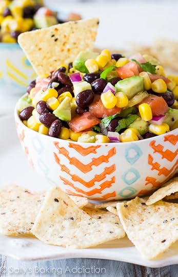 Completely addicting corn salsa packed with avocado, black beans, cilantro, and plenty of flavor! There are NEVER any leftovers.