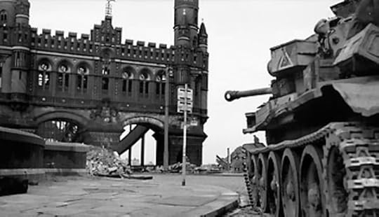 A British Cromwell tank guarding a bridge over the Elbe River, Hamburg, Germany, 3 May 1945 (Imperial War Museum)