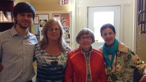 Here we all are at #Authors 4Indies day. Can you believe Claire Mowat, wife of the late Farley Mowat, and Plum Johnson were chatting. We surprised them. :) Thank you for the nice time spent together. :) And thank you kindly Claire for signing on our books on behalf of Mr. Mowat.