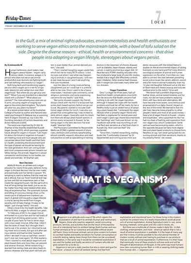 The Vegan Way in Kuwait by Armineonila M. (Kuwait Times)