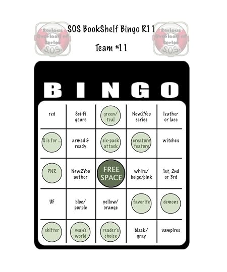 SOS book shelf bingo card