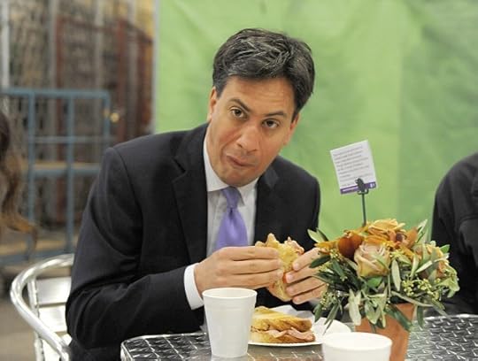 Bringing home the bacon: The Labour leader tried to confront his inability to match his camera-friendly rivals, which culminated in the above image of him struggling to eat a bacon sandwich 
