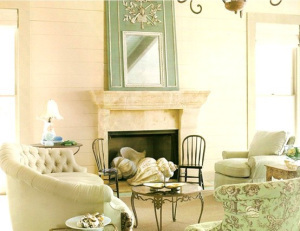 Most homes decorated here on the island are light, bright and airy. 