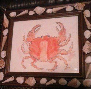 Crab in the sand