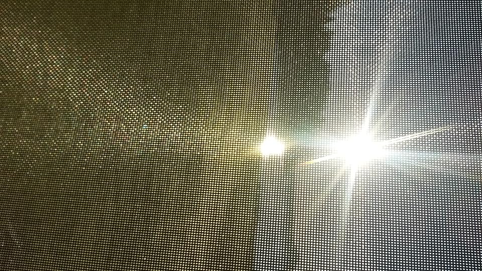 Sunset through shade