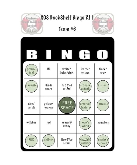 SOS book shelf bingo card