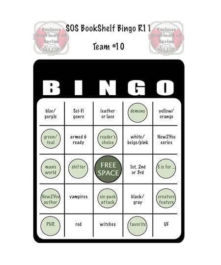 SOS book shelf bingo card