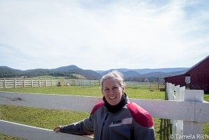 Jill with the Mountain Quest Llamas