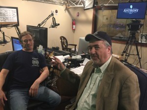 Colin Flaherty sitting with the Great One, Anthony Cumia.