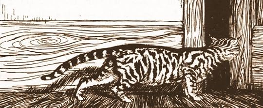 Cat sketch by Arthur Rackham