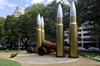 Tony Albert���s Memorial to Indigenous soldiers in Hyde Park.