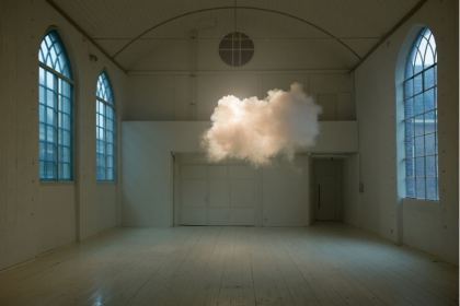 Berndnaut Smilde, Nimbus II, 2012, digital C type print, 75 x 112 cm. Image sourced from Ronchini Gallery, Amsterdam.