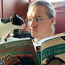 This is Christopher. He knits. We love him already.