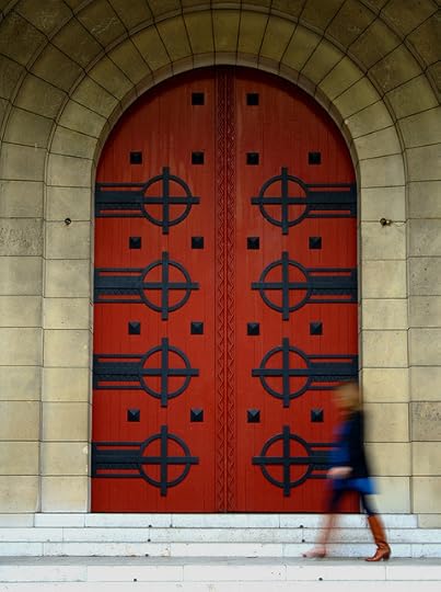 Red Door Blue Dress from Flickr via Wylio
