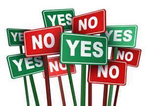 yes and no signs