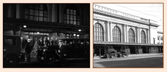 'G' Men night scene staged at the former Southern Pacific depot at 5th and Central. USC Digital Library.