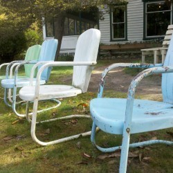 Lawn chairs at Ox-Bow