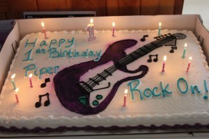 Everyone wore a rock band related t-shirt to the party 