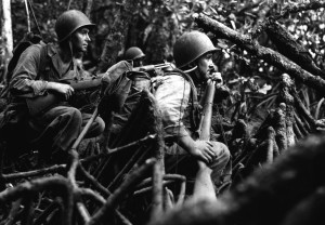 soldiers in battle