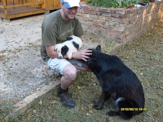 Jethro's birthday photo, with the new addition to the family.