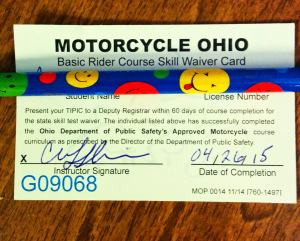 I covered up my name and license number with a silly pencil so you can't see them! 