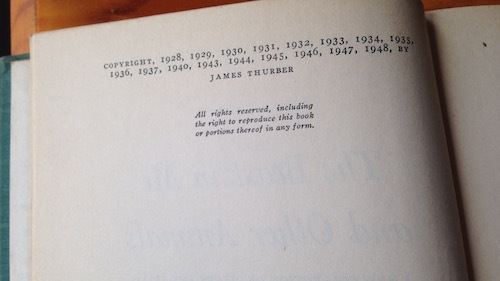 The Beast in Me by James Thurber, 1st Edition 1st Printing
