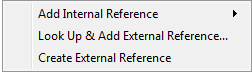 The Add Reference Menu
