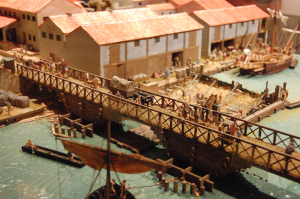 A model of Londinium in the 1st century CE, from the London Museum