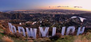 shot-iconic-hollywood-sign-behind-sunset-30050849