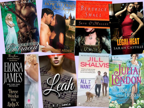 Hump Day books from Trish Arcangelo, Stella Marie Alden, Bertrice Small, Sarah Castille, Eloisa James, RJ Lewis, Jill Shalvis, and Julia London!