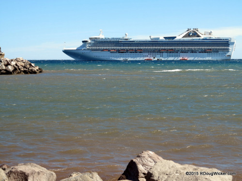 Golden Princess offshore from Loreto, Mexico