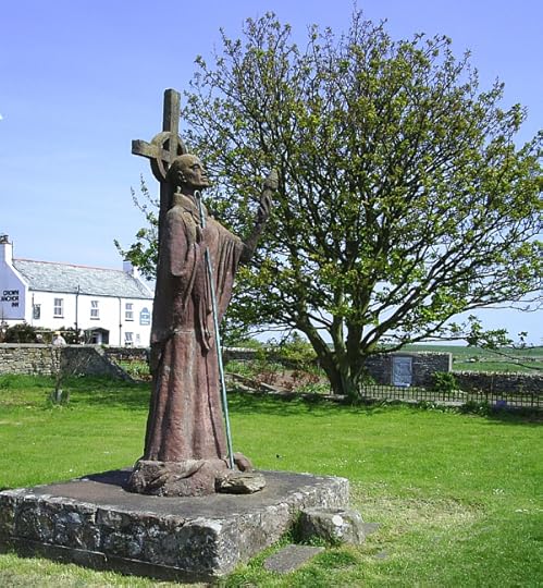 St Aidan, missionary to the English. He established the monastery on Lindisfarne as a base for his evangelistic journeys.