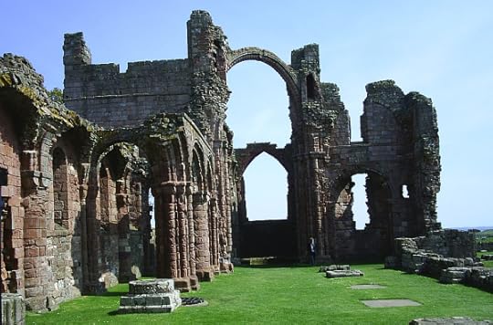 Ruins of the monastery at Lindisfarne, an important missionary centre in England. It was forcibly closed on the orders of King Henry VIII in the 1530s.