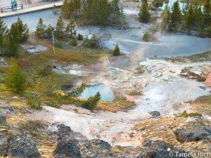 Field of geological activity at Yellowstone