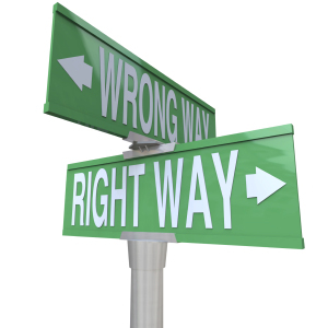 Right vs Wrong Way - Two-Way Street Sign