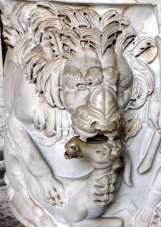 lion and lamb at Vatican