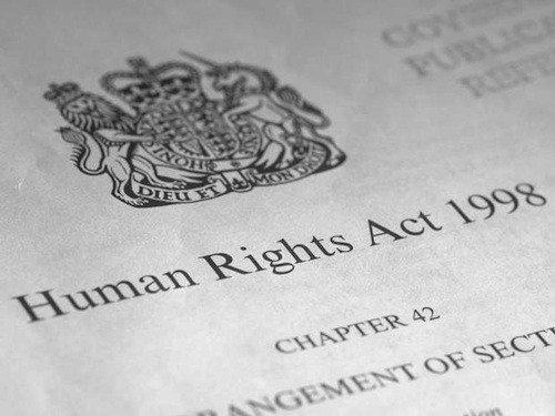 The Human Rights Act, passed in 1998, which the Tories, idiotically, want to repeal.