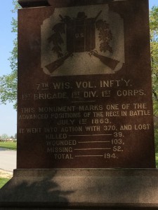 A closer view of the text on the monument.