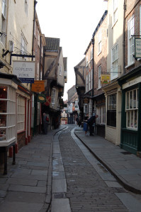 one of the marvelous medieval streets in York, England