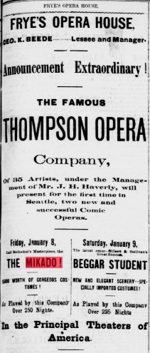 The Mikado - Seattle P-I, January 8, 1886