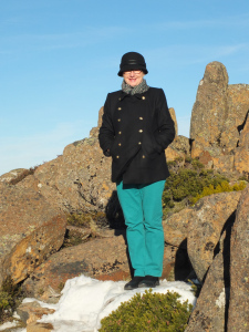 Me standing on snow on Mt Wellington