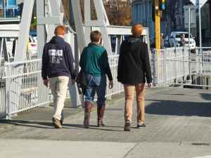 Checking out the waterfront with The Lad & Boy Wonder.