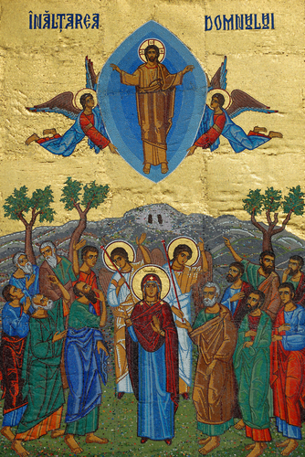 Gold mosaic from Neamt Monastery, Romania