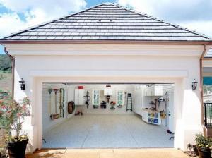 uncluttered garage